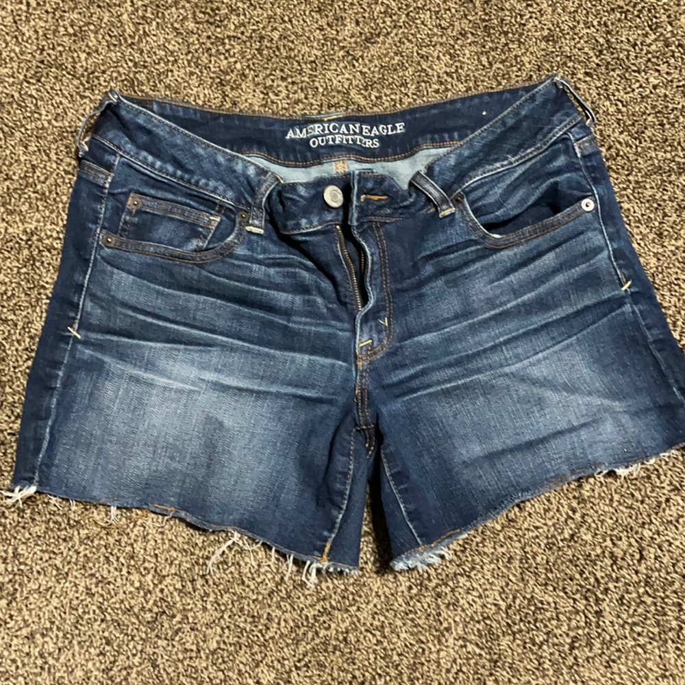 Super stretch AE Jean shorts-mid raise